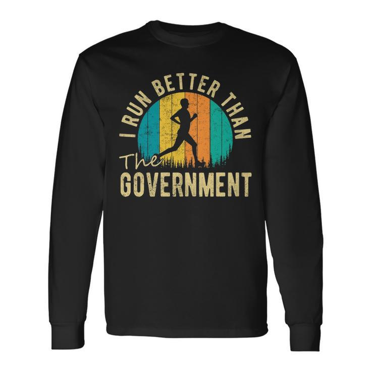I’D Rather Be Running Running Fitness Saying Long Sleeve T-Shirt