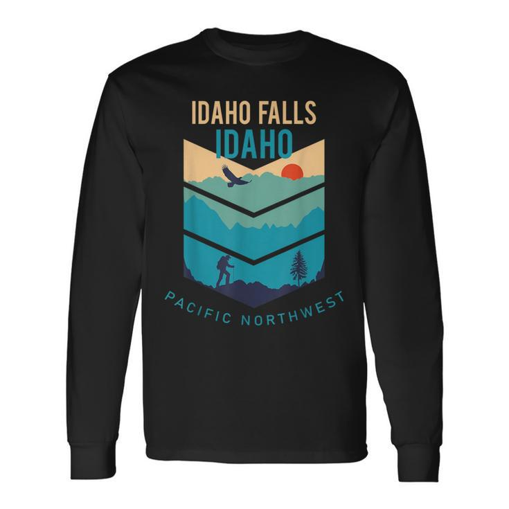 Idaho Falls Idaho Native Hometown Vintage Pacific Northwest Long Sleeve T-Shirt