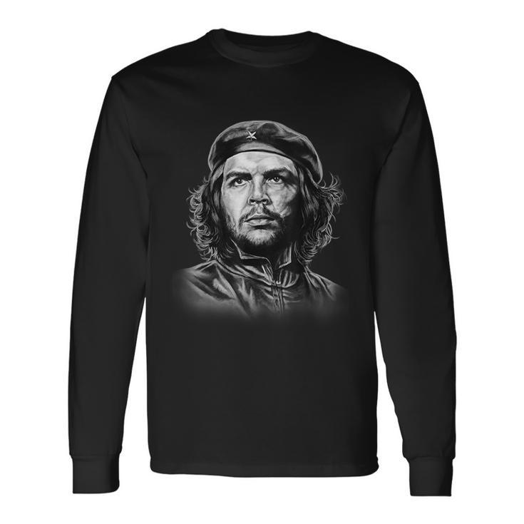 Ikonisches Portrait Schwarz Langarmshirts, Stilvolle Grafik-Mode Geschenkideen