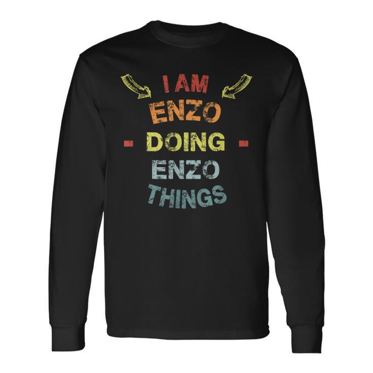 I'm Enzo Doing Enzo Things Cool Christmas Long Sleeve T-Shirt