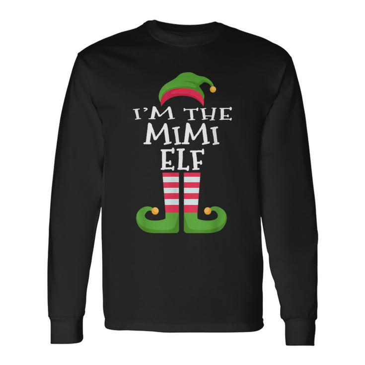 I'm The Mimi Elf Family Matching Christmas Pajama Long Sleeve T-Shirt