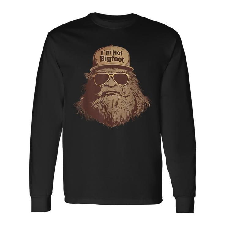 I'm Not Bigfoot Bigfoot Disguise Trucker Hat Sasquatch Long Sleeve T-Shirt