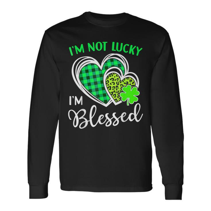 I'm Not Lucky I'm Blessed St Patrick's Day Christian Long Sleeve T-Shirt