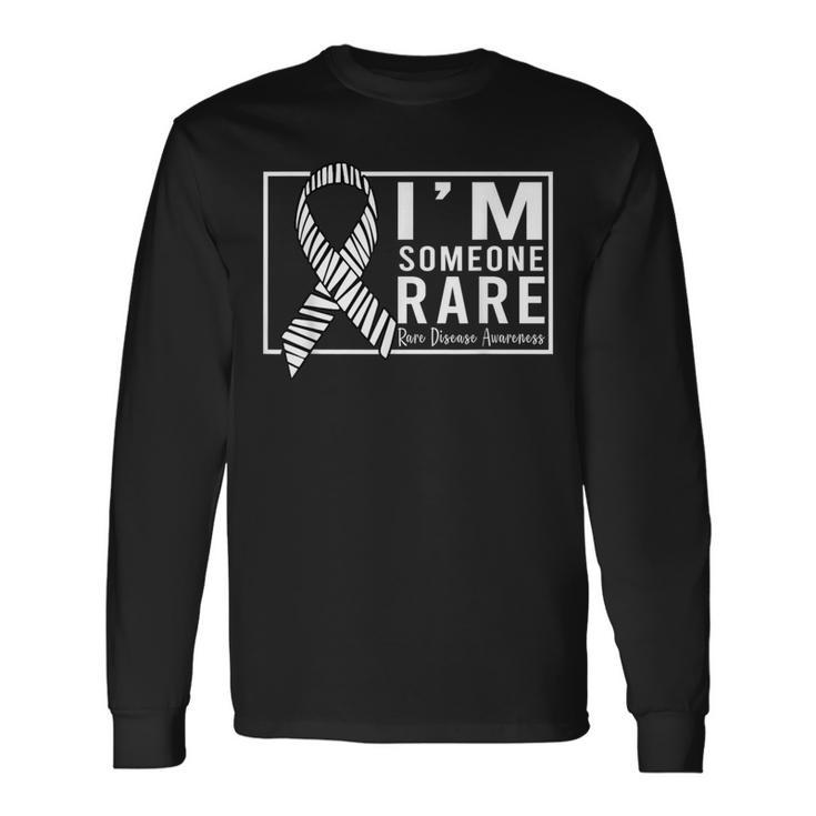 I'm Someone Rare Disease Awareness Day 2024 Zebra Ribbon Long Sleeve T-Shirt