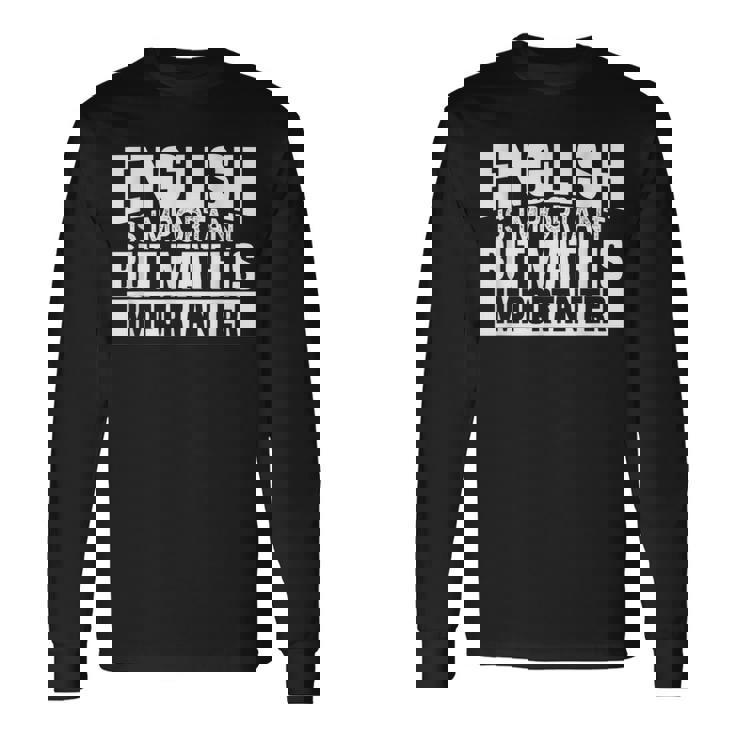 Importante Cita Divertido Maestro De Ciencias Matemáticas Camiseta de manga larga