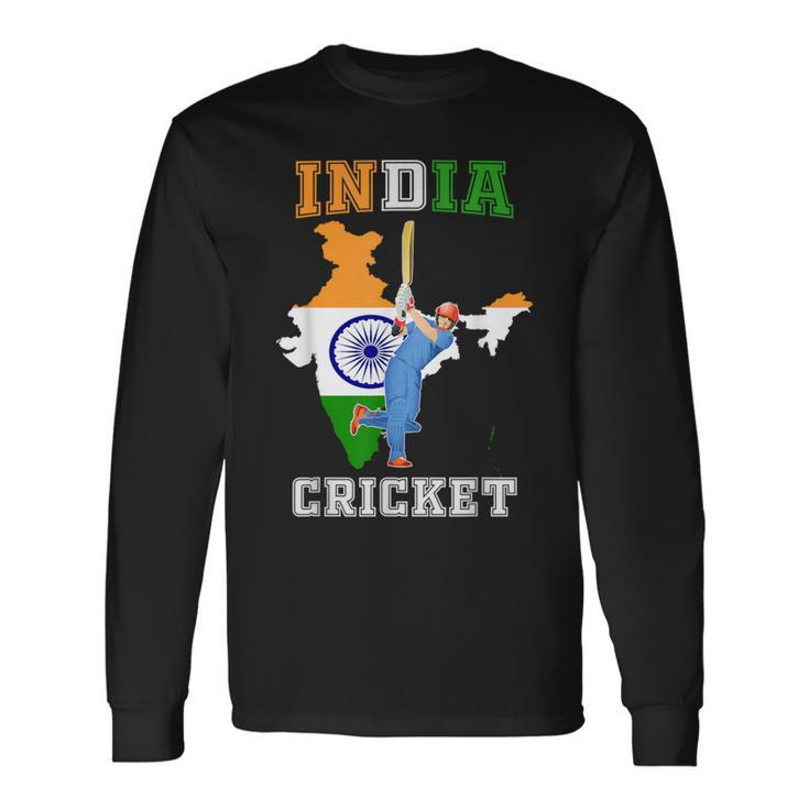 India Cricket Lovers Indian Players Spectators Cricketers Long Sleeve T-Shirt