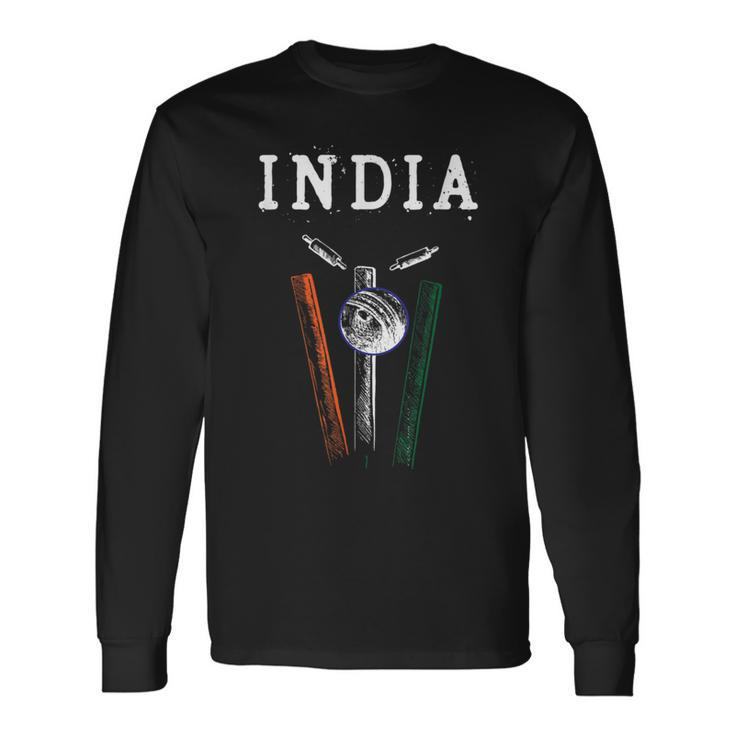 Indian Cricket Player Team Cricket Fans India Cricket Long Sleeve T-Shirt