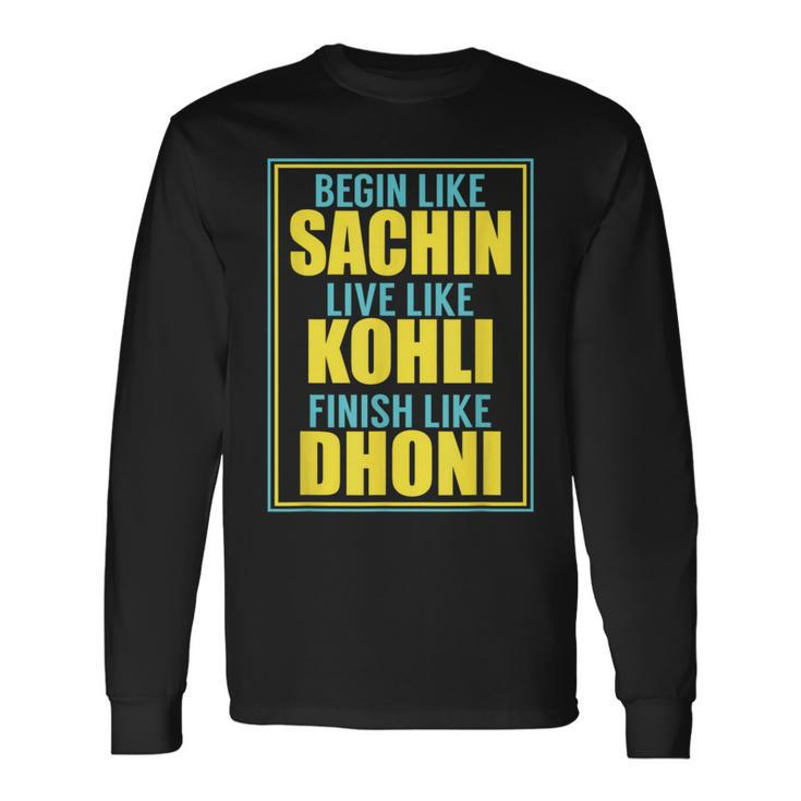 Indian Cricket Team Supporter Jersey Long Sleeve T-Shirt Gifts ideas