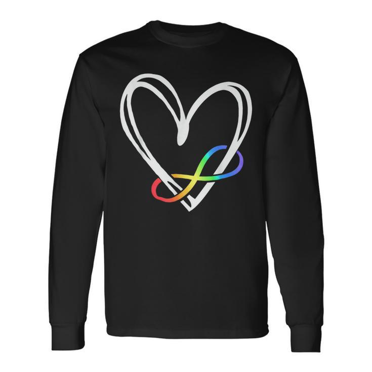 Infinity Heart Autism Awareness Love Needs No Words Tie Dye Long Sleeve T-Shirt