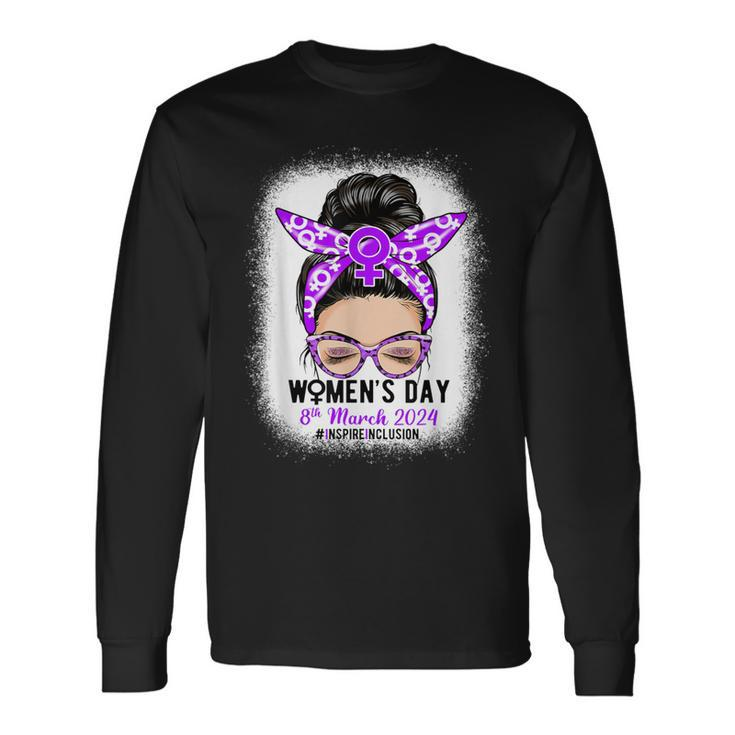 International Women's Day 8 March 2024 Inspire Inclusion Long Sleeve T-Shirt