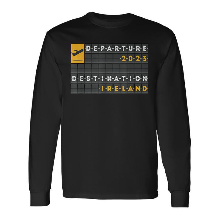 Ireland Vacation 2023 Plane Travel Destination Ireland Long Sleeve T-Shirt