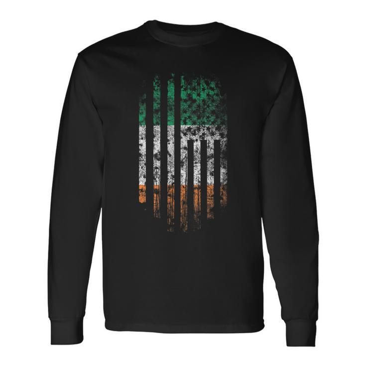 Irish American Flag Ireland Saint Patrick's Day Long Sleeve T-Shirt