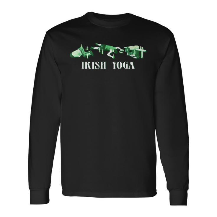 Irish Yoga St Patrick's Day Drunk Long Sleeve T-Shirt Gifts ideas