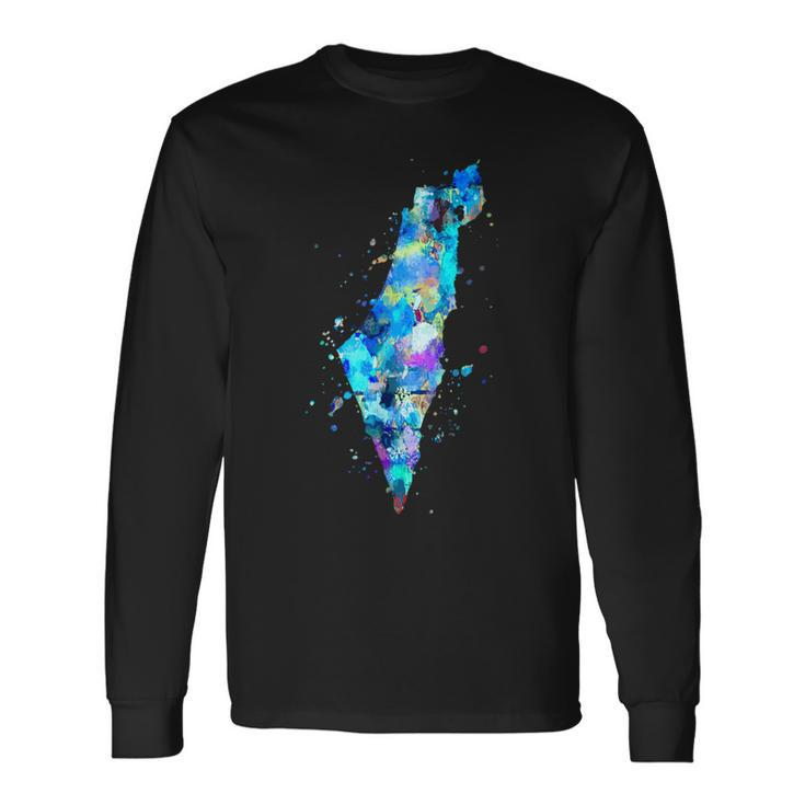 Israel And Palestinian Territories Map Long Sleeve T-Shirt Gifts ideas