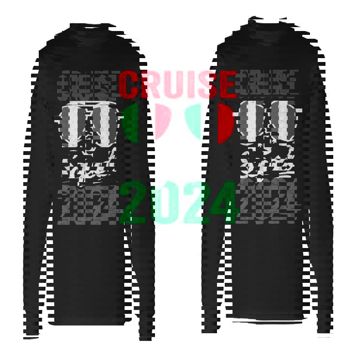 Italy Cruise Squad 2024 Summer Vacation Matching Family Long Sleeve T-Shirt