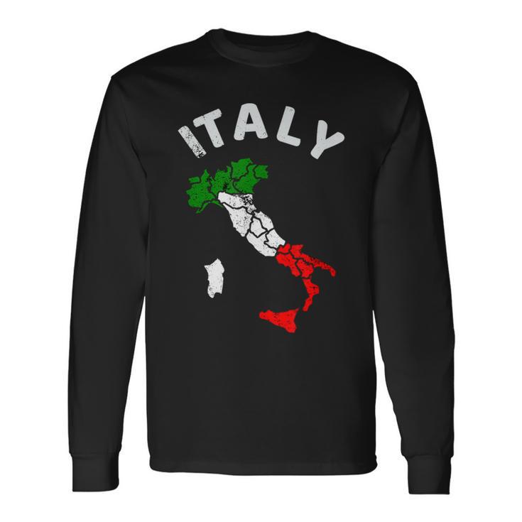 Italy T Italian Flag Italia Long Sleeve T-Shirt