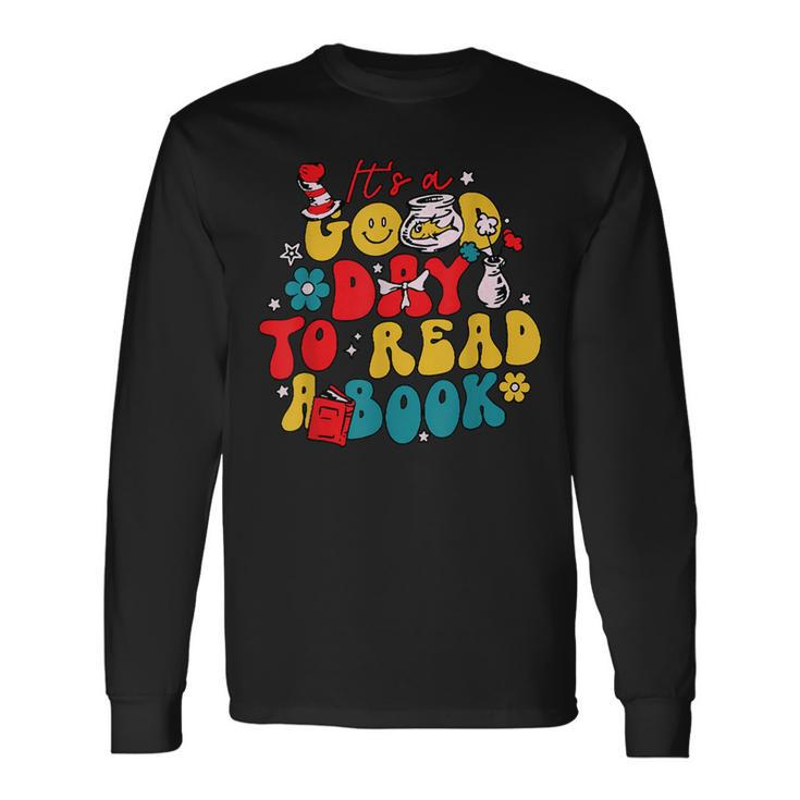 It's A Good Day To Read A Book Reading Day Cat Teachers Long Sleeve T-Shirt Gifts ideas