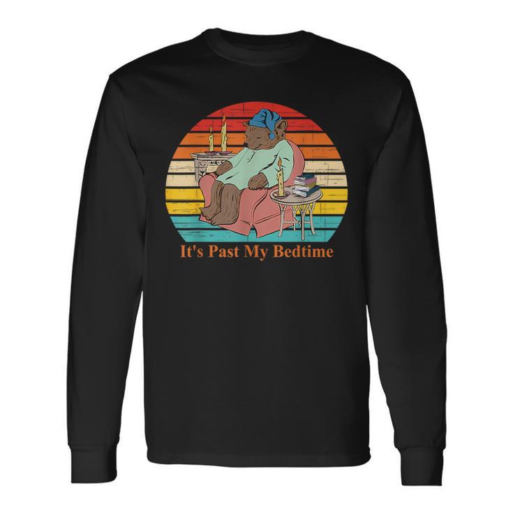 It's Past My Bedtime Bear Vintage Long Sleeve T-Shirt