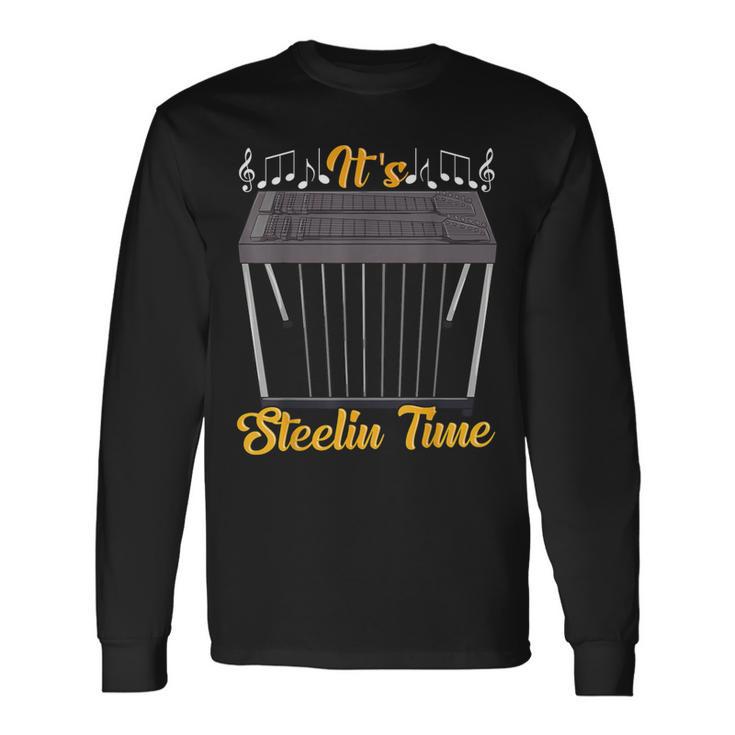 It's Slin Time Pedal Sl Guitar Player Guitarist Long Sleeve T-Shirt