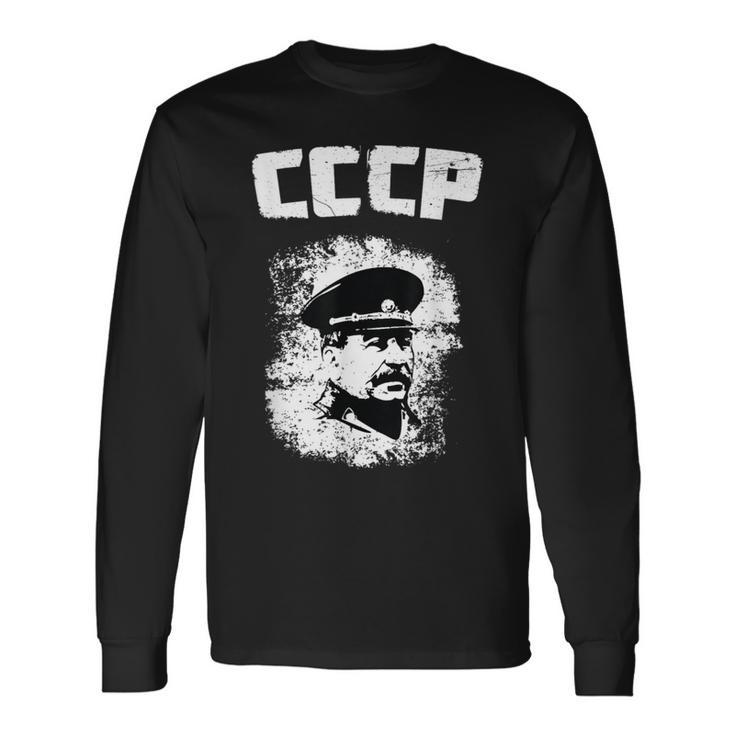 J Stalin Soviet Ussr History Moscow Red Army Russian Cccp Long Sleeve T-Shirt