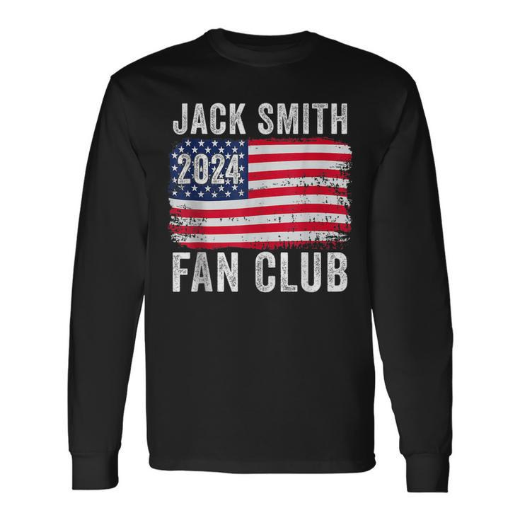 Jack Smith Fan Club Fun Summer Vintage Type Usa Red Blue Long Sleeve T-Shirt