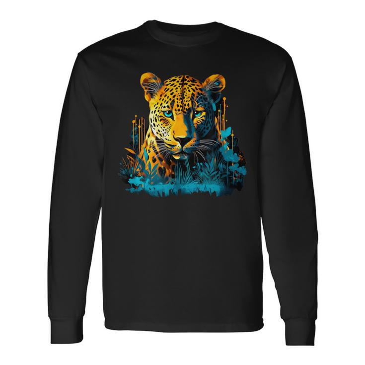 Jaguar Head Wildlife Long Sleeve T-Shirt