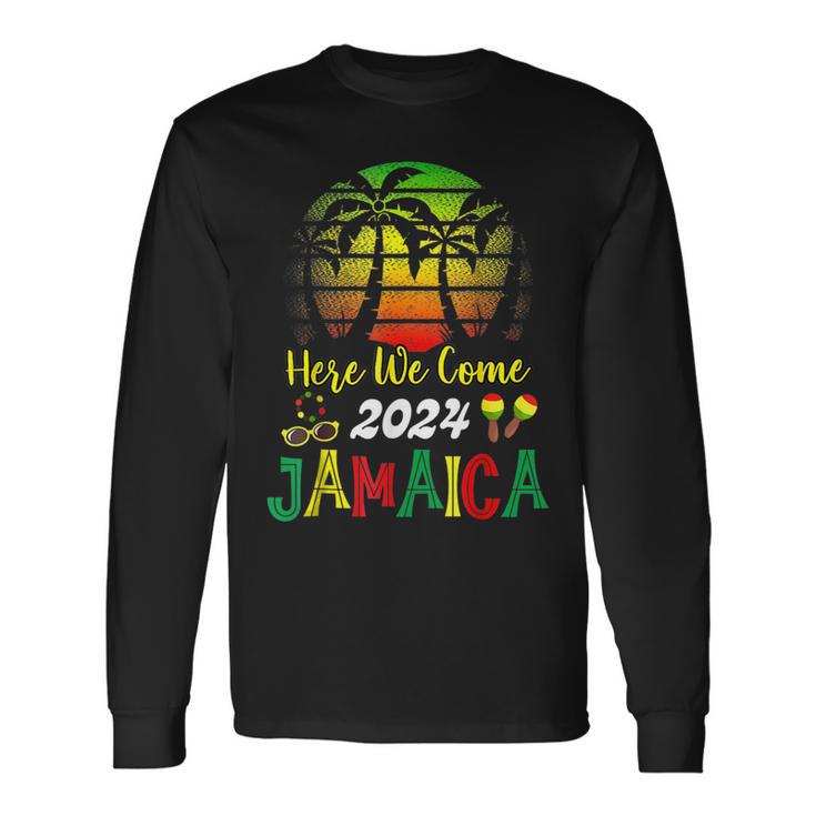 Jamaica 2024 Here We Come Matching Family Vacation Trip Long Sleeve T-Shirt