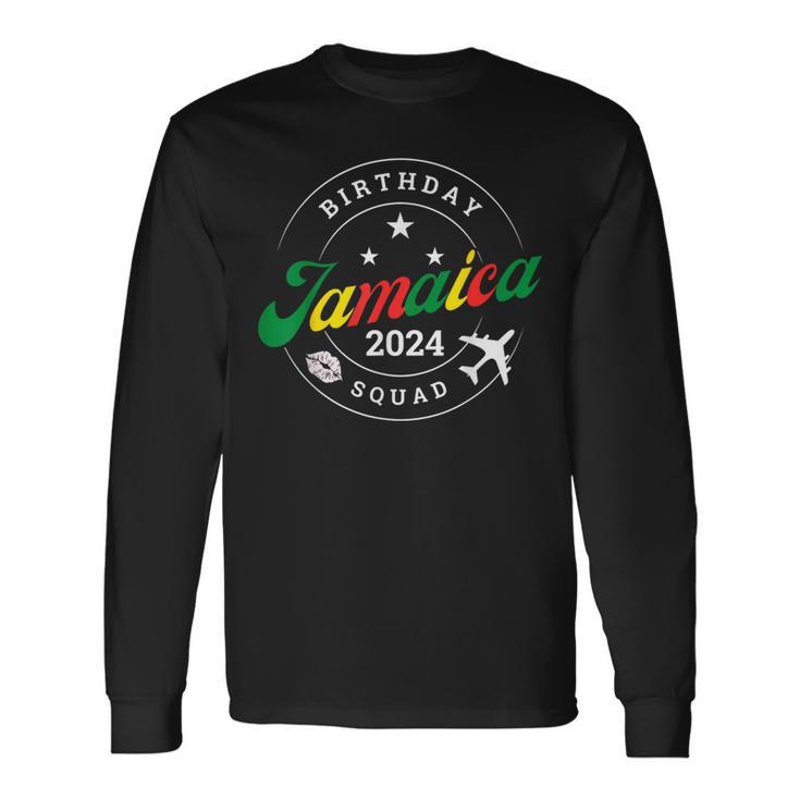Jamaica Birthday Squad Trip 2024 Vacation Party Matching Long Sleeve T-Shirt