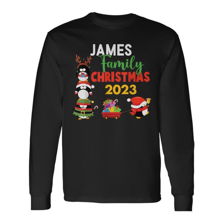 James Family Name James Family Christmas Long Sleeve T-Shirt