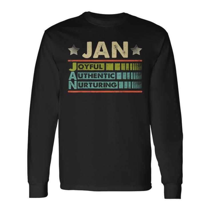 Jan Family Name Last Name Jan Long Sleeve T-Shirt