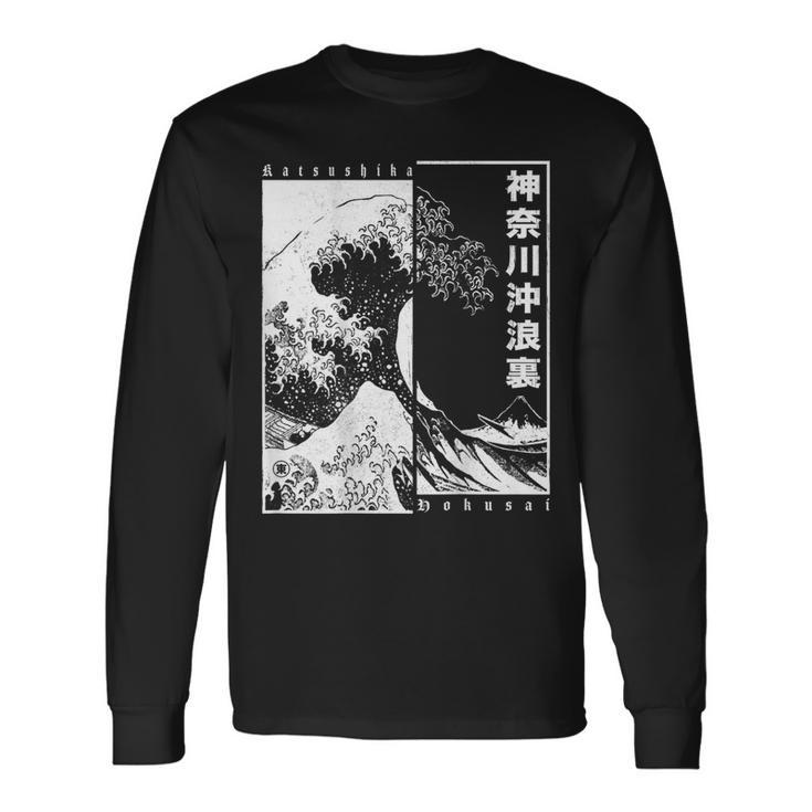 Japanese Great Wave Off Kanagawa Katsushika Hokusai Long Sleeve T-Shirt