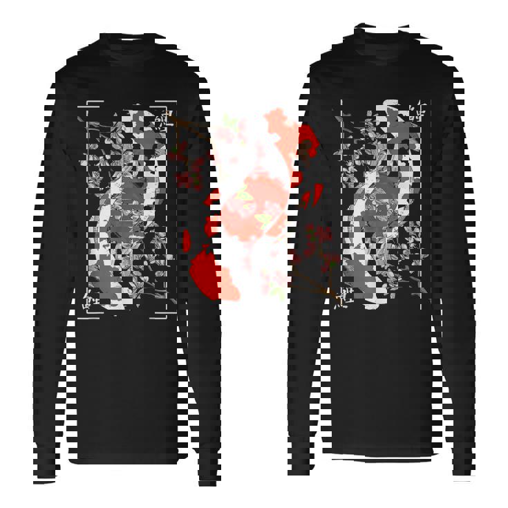 Japanese Koi Carp Fish Nishikigoi Aesthetic Cherry Blossom Long Sleeve T-Shirt Gifts ideas