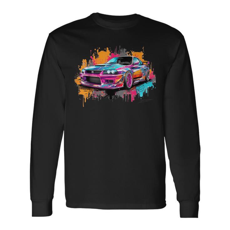 Jdm Car Tuning Japanese Domestic Market Automotiv Drifting Long Sleeve T-Shirt