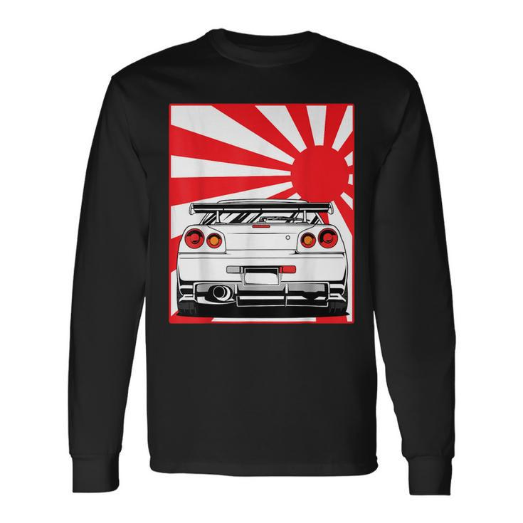 Jdm Drifting Car Race Japanese Sun Street Racing Automotive Long Sleeve T-Shirt