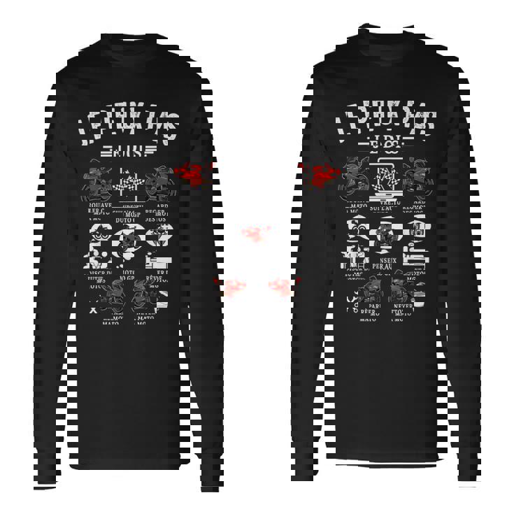Je Peux Pas Je Dois Moto Gp Courses Motos Motard Humour T-shirt à manches longues