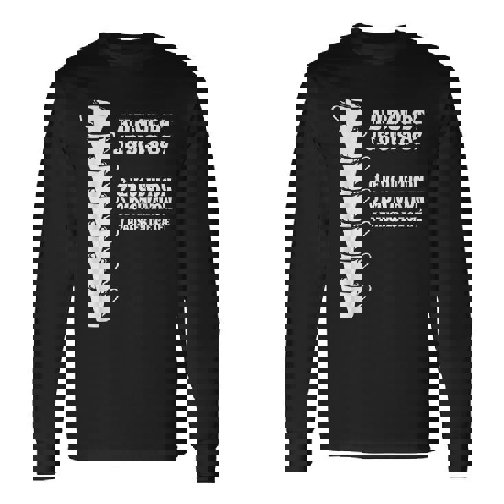 Je Peux Pas Je Suis En Pause Café Idee Cadeau Travail Humour T-shirt à manches longues