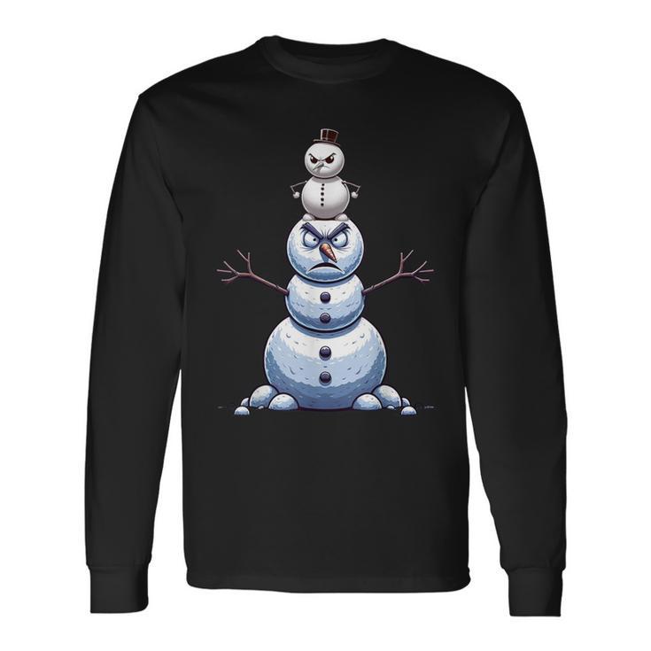 Jeezy Snowman Angry Snowman Long Sleeve T-Shirt