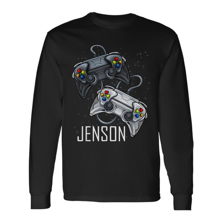 Jenson Video Game Online Gaming Gamer Player Boys Name Long Sleeve T-Shirt