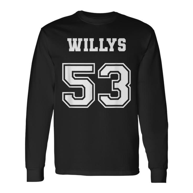 Jersey Style 53 1953 Willys 4X4 Vintage Mb Army Truck Car Long Sleeve T-Shirt