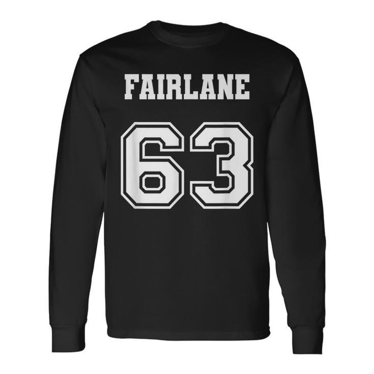 Jersey Style 63 1963 Fairlane Old School Classic Muscle Car Long Sleeve T-Shirt