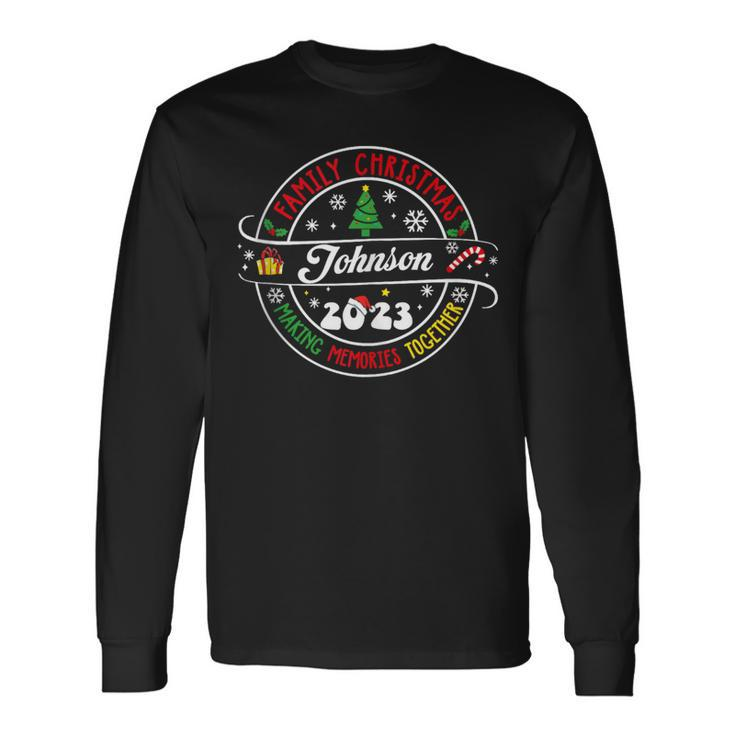 Johnson Family Name Christmas Matching Surname Xmas 2023 Long Sleeve T-Shirt Gifts ideas