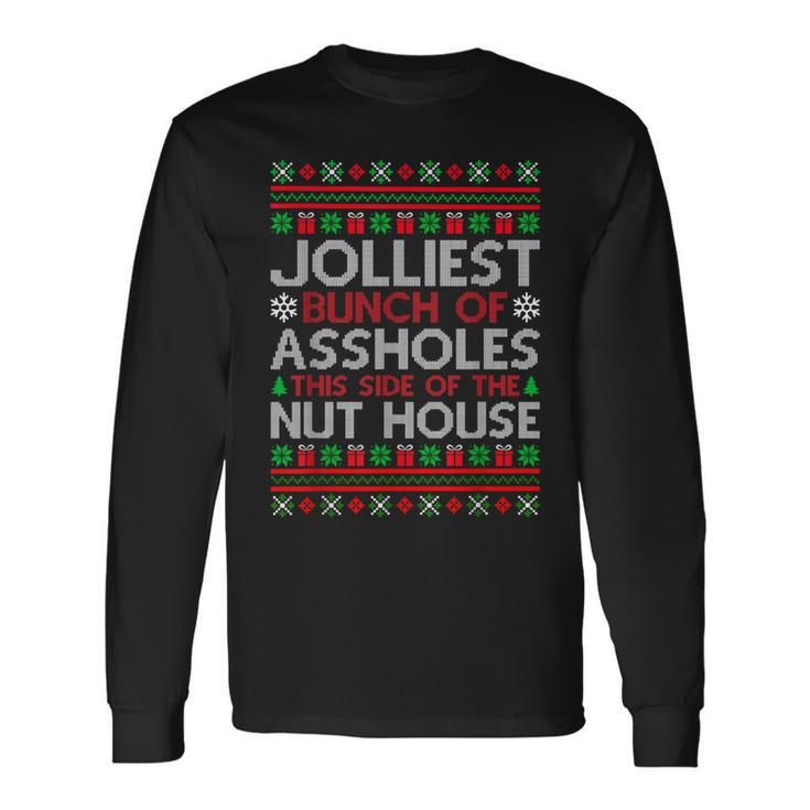 Jolliest Bunch Of A-Holes Christmas Pajamas Movie Long Sleeve T-Shirt