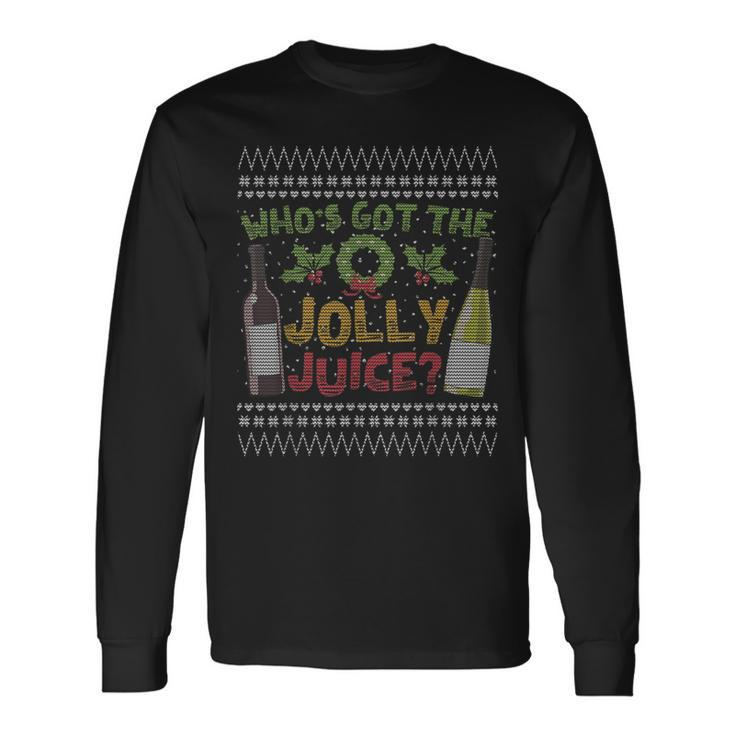 Jolly Juice Christmas Ugly Drinking Long Sleeve T-Shirt