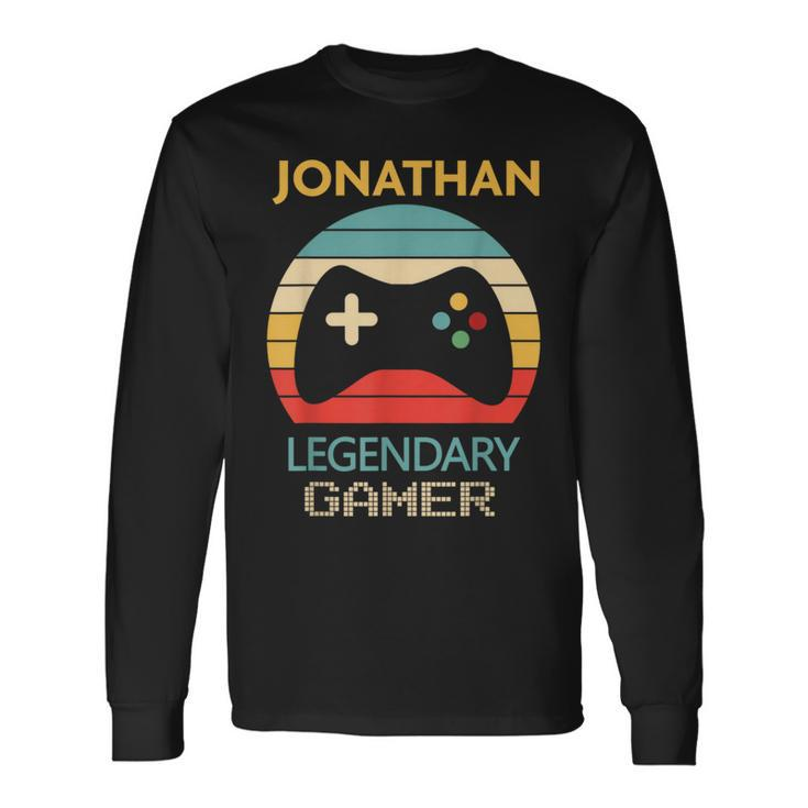 Jonathan Name Personalised Legendary Gamer Long Sleeve T-Shirt
