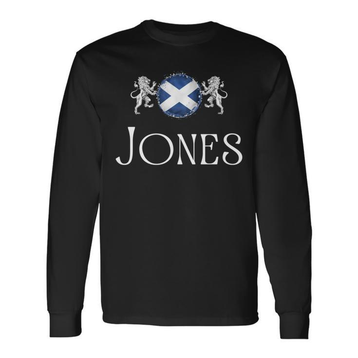 Jones Clan Scottish Family Name Scotland Heraldry Long Sleeve T-Shirt
