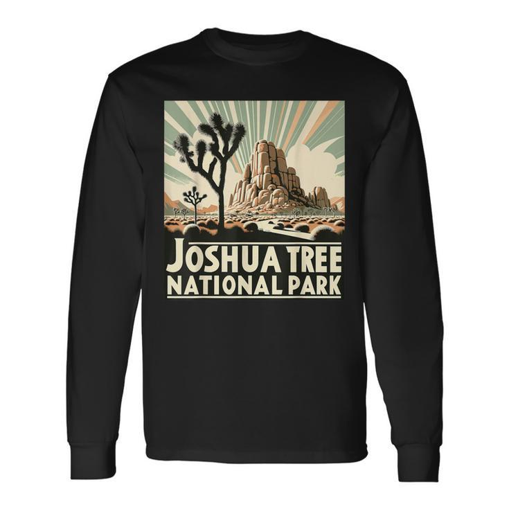 Joshua Tree National Park Vintage Hiking Camping Outdoor Long Sleeve T-Shirt Gifts ideas