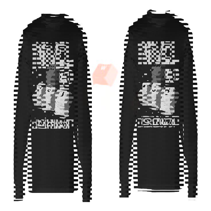 Jugador Nivel 40 Desbloqueado Cumpleaños Gaming Camiseta de manga larga