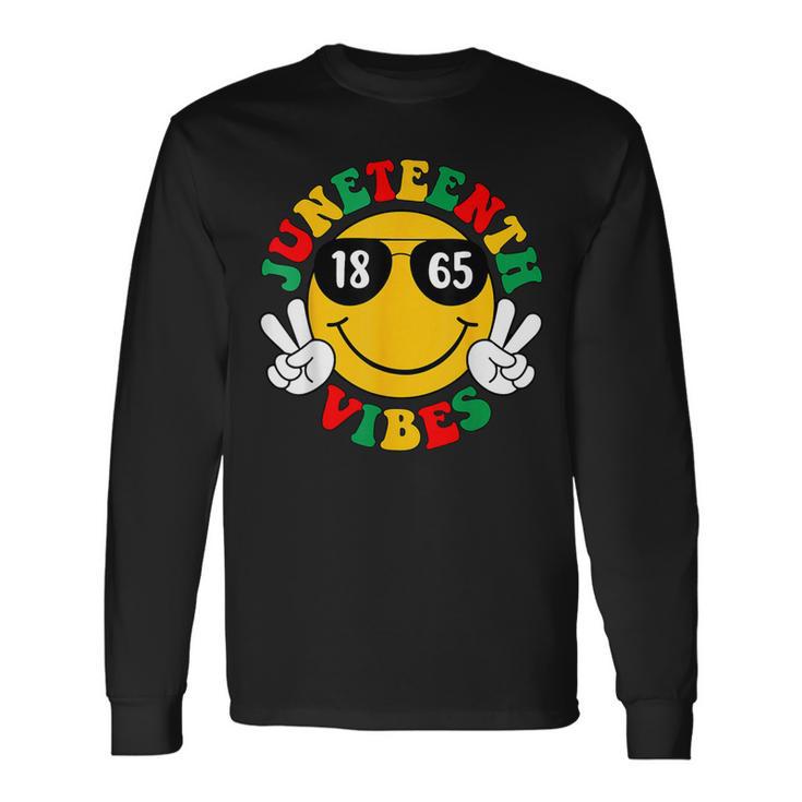 Junenth 1865 Celebrate Black Pride Freedom African Retro Long Sleeve T-Shirt