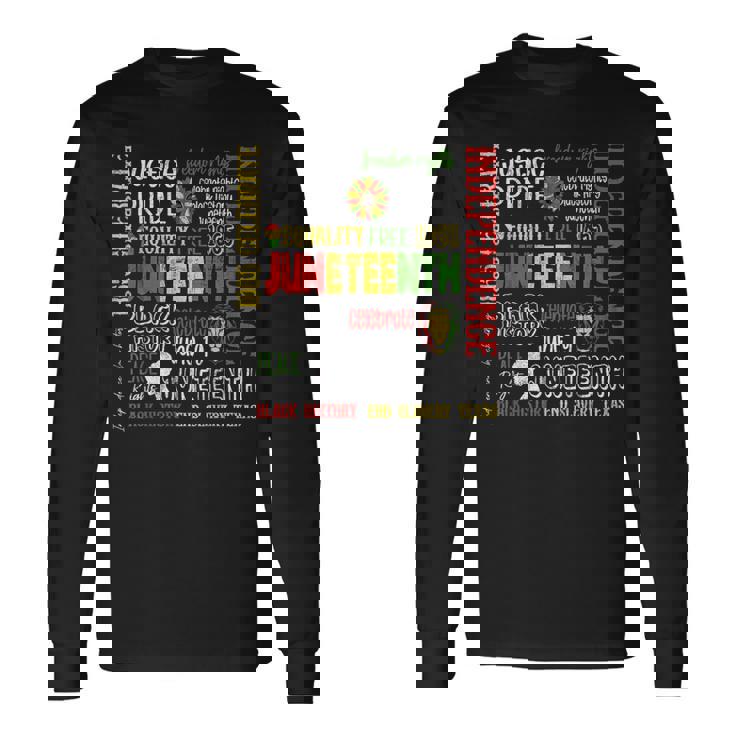 Junenth 1865 Celebrate Freedom Retro Junenth 2024 Long Sleeve T-Shirt