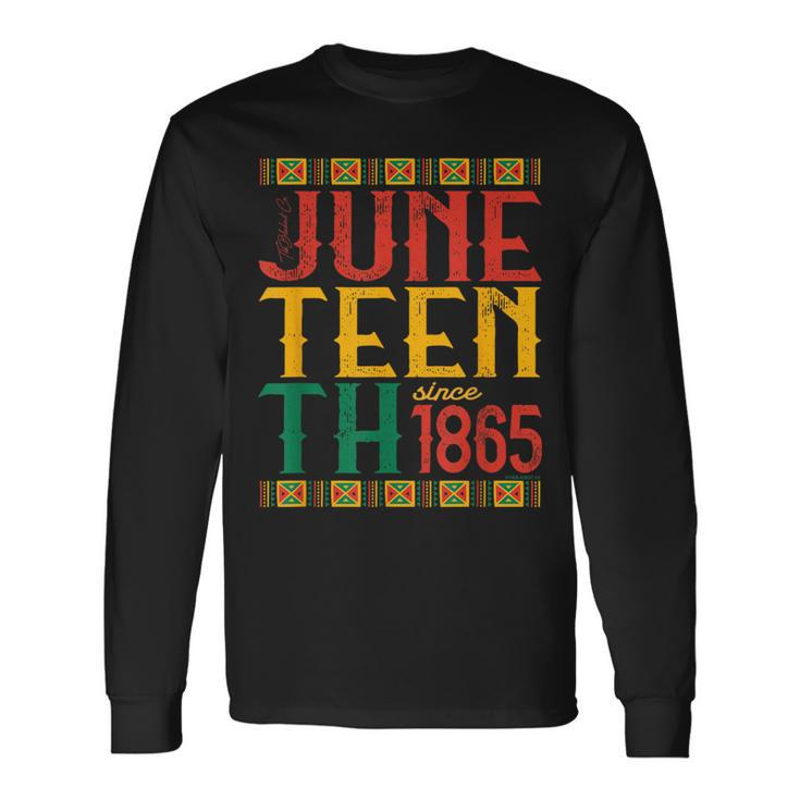 Junenth Freedom Independence 1865 Vintage Black History Long Sleeve T-Shirt Gifts ideas
